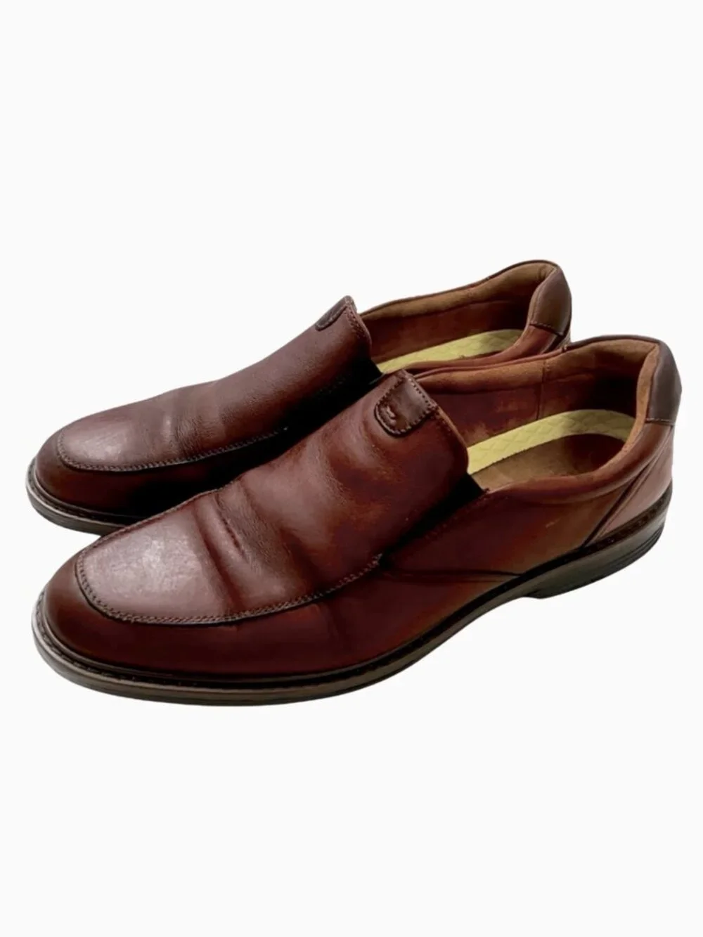 Florsheim Norwalk Moc Toe Slip-On Leather Shoes Men’s 11 Brown Classic Comfort